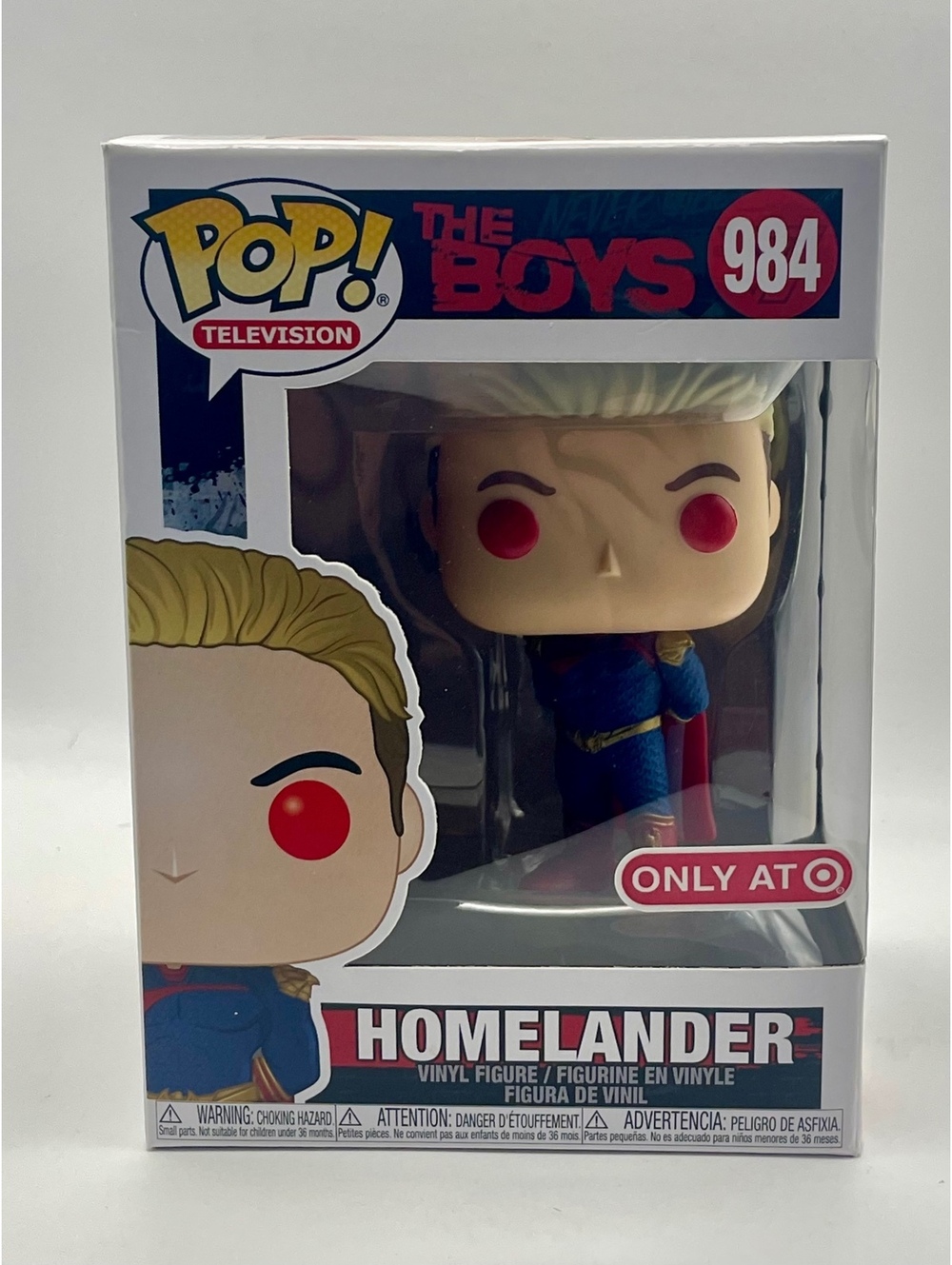 Funko Pop! The Boys Homelander #984 Red Laser Eyes Target Exclusive Vinyl Figure
